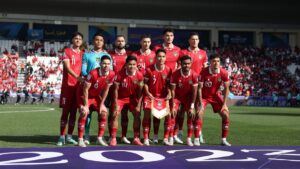 Skuad Timnas Indonesia saat laga 16 besar Piala Asia 2023. (dok. PSSI)