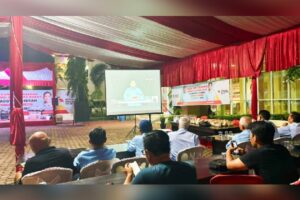 Nonton bareng (nobar) debat terakhir Capres periode 2024-2029 digelar Tim Kampanye Daerah (TKD) Prabowo-Gibran di Sumatera Barat (Sumbar) pada Minggu (4/2/2024) malam. (Foto: Dok. Tim AR)