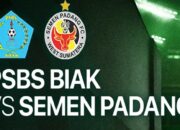 Ini Daftar Susunan Pemain Semen Padang FC Kontra PSBS Biak