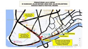 Rekayasa lalu lintas selama pelaksanaan Festival Muaro Padang dari tanggal 19 hingga 21 Maret 2024. (Foto: Dok. Dishub Padang)