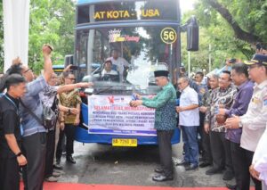 Peresmian pengoperasian bus baru Trans Padang koridor 3, Kamis (18/4/2024) sore. (Foto: Dok. Prokopim)