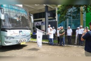 PTPN IV PalmCo memberangkatkan 500 pemudik ke tujuh kota di Pulau Sumatera. (Foto: Dok. PTPN)