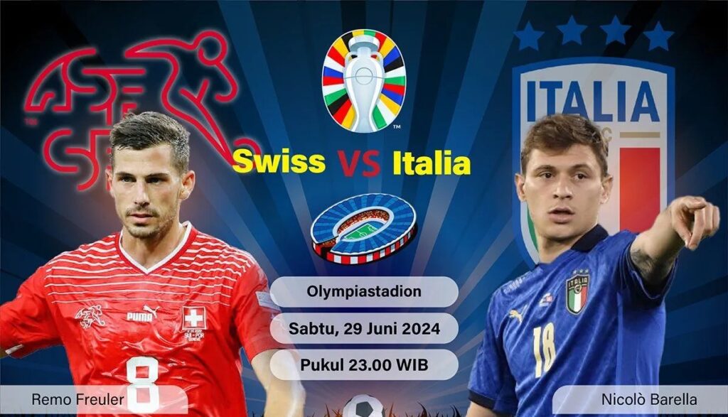 Babak 16 Besar Piala Eropa 2024, Swiss vs Italia. (Foto: Dok. ANTARA/Dasri/Nurul)