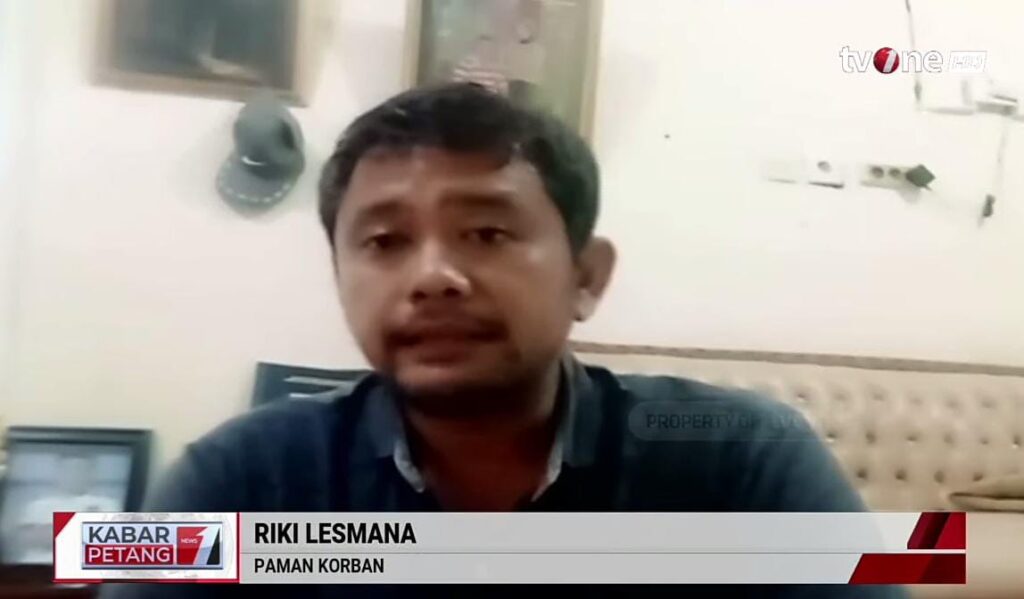 Paman almarhum Afif Maulana, Riki Lesmana menjelaskan penyebab kematian keponakannya. (Foto: Dok. YouTube)