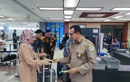 Operasi patuh karantina di Bandara Internasional Minangkabau (BIM). (Foto: Dok. Info Publik)