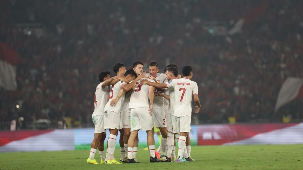 Selebrasi pemain Timnas Indonesia usai cetak gol ke gawang Filipina. (dok. PSSI)