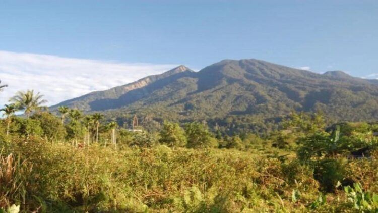 Gunung Tandikat, yang berada di Kabupaten Padangpariaman dan Agam, Sumatera Barat, berdiri tegak dengan ketinggian 2.430 meter dari permukaan laut, pada Senin (13/9). FOTO ANTARA SUMBAR/Iggoy el Fitra/10