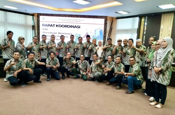 Struktur kepengurusan PWI Sumbar periode 2024-2029. (Foto: Dok. Istimewa)