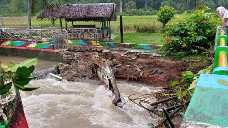 Hujand deras mengakibatkan banjir, pohon tumbang hingga jembatan ambruk. (Foto: Dok. Istimewa)