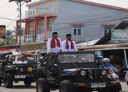 Mendaftar ke KPU Padang, Hendri Septa-Hidayat Diarak Pakai Jip hingga Bendi