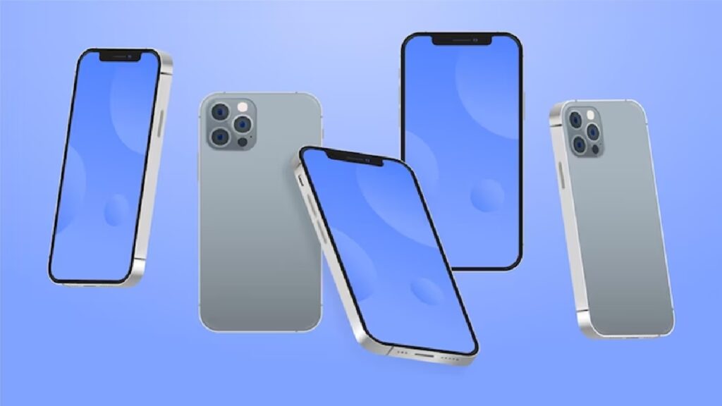 Jajaran iPhone. (sumber: https://www.freepik.com/free-vector/flat-design-phone-different-perspectives_11524503.htm#query=iphone&position=48&from_view=search&track=sph&uuid=9384485b-af6b-44cb-971e-9ae9acd67cf8)