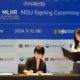 Penandatanganan Memorandum Saling Pengertian (MSP) tentang Kerja Sama di Bidang Pelindungan Hak Cipta antara Indonesia dan Korea Selatan di Seoul, Korea Selatan, Selasa (10/9/2024). (dok. ANTARA/HO-DJKI Kemenkumham)