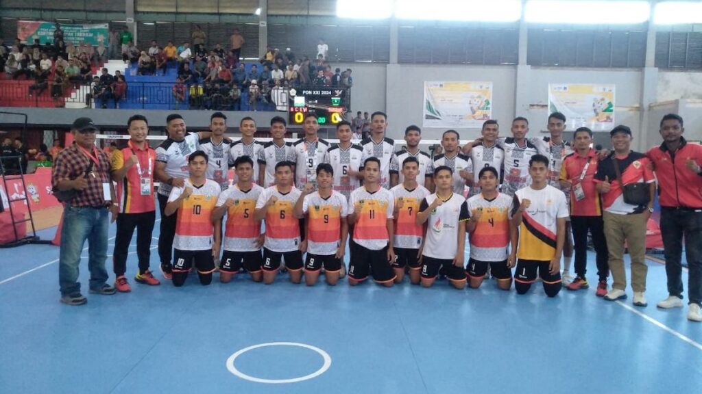 Tim sepak takraw Sumbar melaju ke semifinal PON XXI. (dok. istimewa)