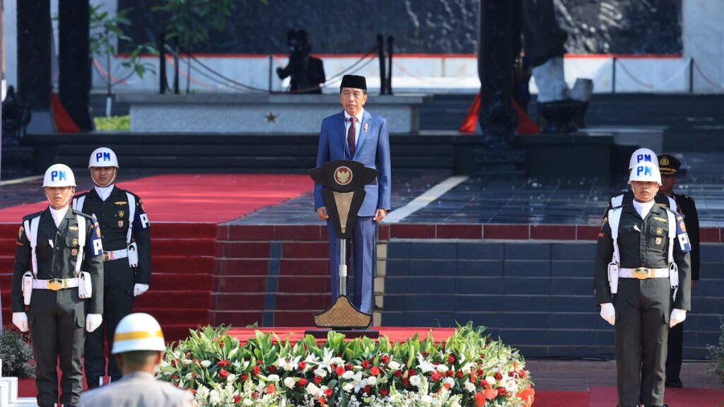 Presiden Jokowi pimpin upacara Hari Kesaktian Pancasila di Lubang Buaya. (dok. istimewa)