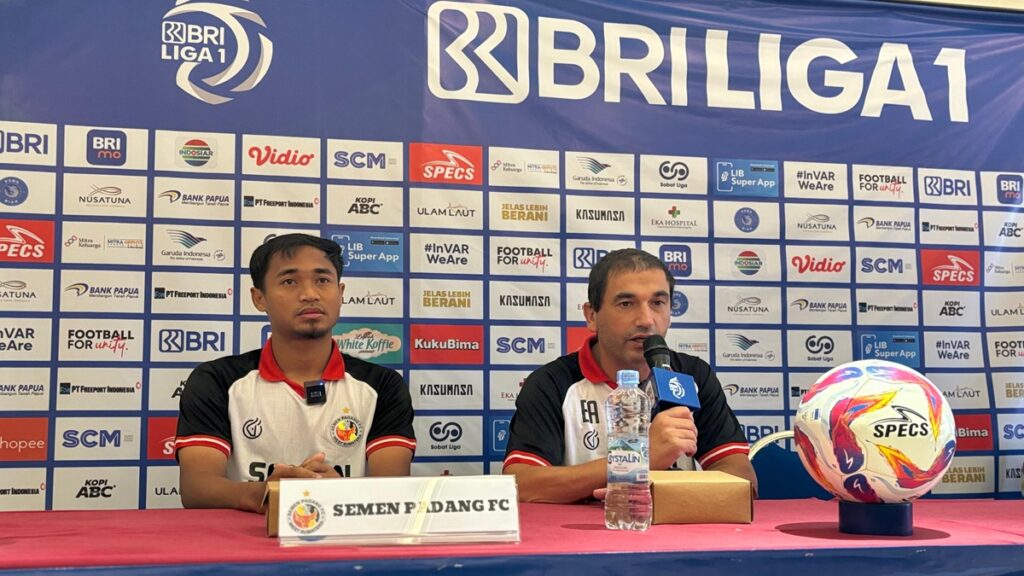 Prematch press conference PSBS Biak vs Semen Padang FC. (dok. MO Semen Padang FC)