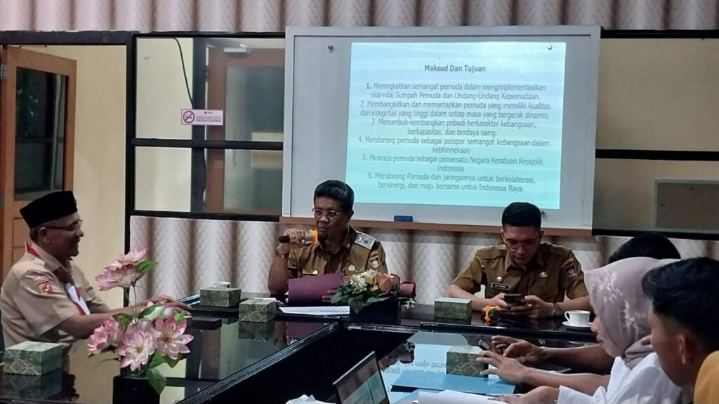 Rapat koordinasi jelang penyelenggaran Hari Sumpah Pemuda ke-96 oleh Dispora Padang. (dok. infopublik)