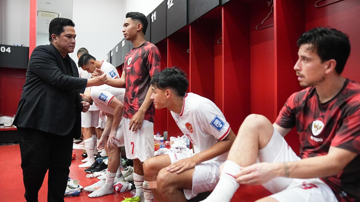 Motivasi Ketum PSSI kepada para pemain usai laga melawan Arab Saudi. (dok. PSSI)