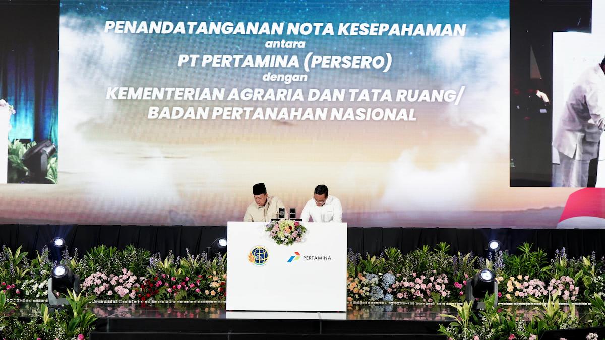 Kementerian ATR:BPN kerjasama dengan Pertamina. (dok. ATR/BPN)