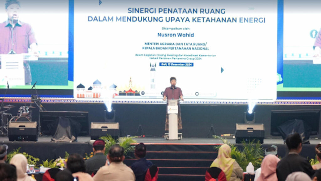 Menteri Nusron Wahid hadiri acara sinergi penataan ruang dalam mendukung upyaa ketahanan energi. (dok. istimewa)