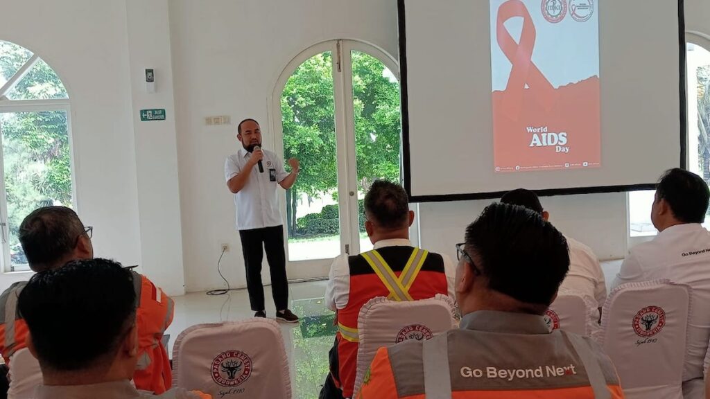 Sosialisasi bahaya HIV/AIDS di Semen Padang. (dok. Humas)