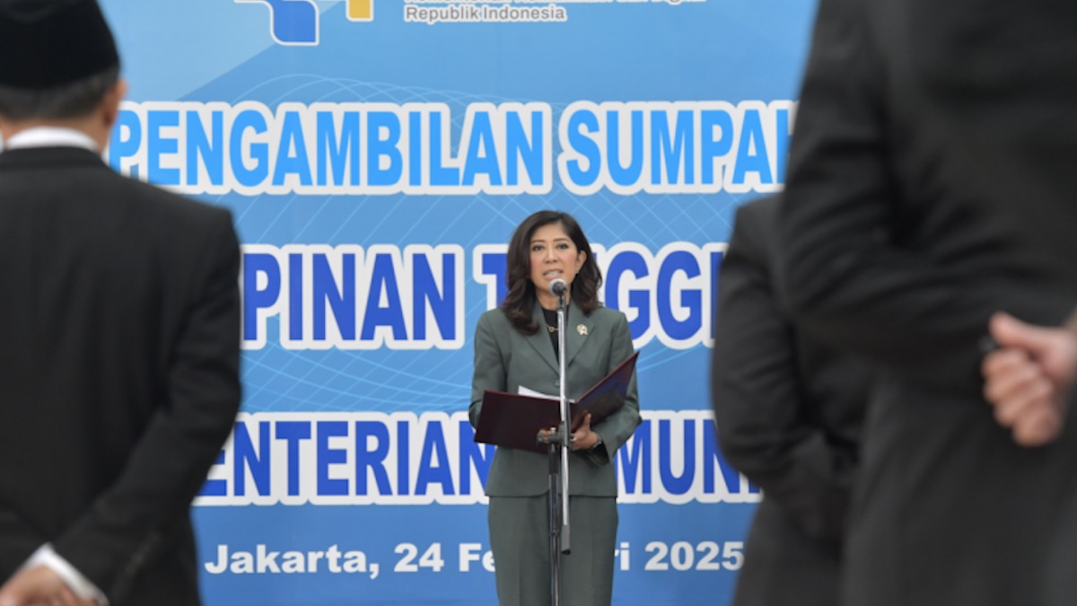 Menteri Meutya Hafid lantik sejumlah pimpinan tinggi di Kemkomdigi. (dok. istimewa)