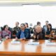 Jajaran Dirjen di Kemenkes RI dan jubir PCO saat pembahasan awal dimulainya program Cek Kesehatan Gratis. (dok. PCO)