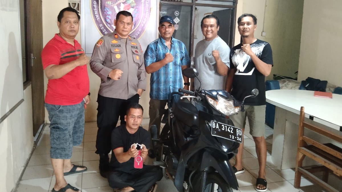 Pelaku pencurian motor diamankan Polsek Padang Utara. (dok. istimewa)