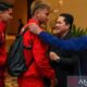 Ketua Umum PSSI Erick Thohir (kedua kanan) menyalami pemain Timnas Indonesia saat melepas keberangkatan pemain dan ofisial Timnas Indonesia menuju Australia di Jakarta, Minggu (16/3/2025). (ANTARA FOTO/HO/Humas PSSI/tom)
