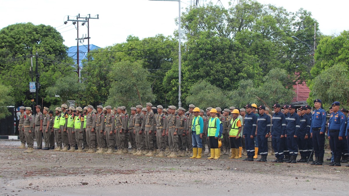 Apel personil gabungan sejajaran Pemko Padang. (dok. Humas Satpol PP Padang)