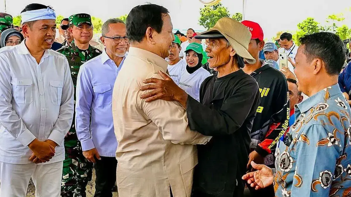 Momen Presiden Prabowo bertemu petani di Jawa Barat. (dok. PCO)