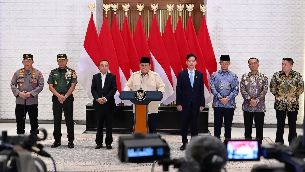 Keterangan pers Presiden Prabowo terkait konflik Gaza dan Timur Tengah jelang lawatannya ke Timur Tengah. (Foto: Muchlis Jr - Biro Pers Sekretariat Presiden)