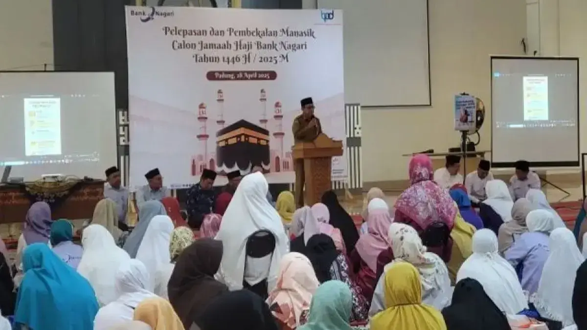 Pelepasan calon jemaah haji Bank Nagari. (dok. istimewa)