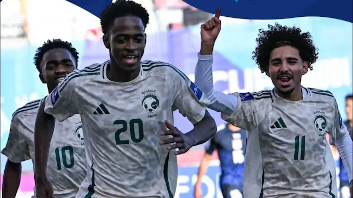 Selebrasi pemain Arab Saudi U-17 usai pastikan lolos ke semifinal usai kalahkan Jepang via adu penalti. (dok. istimewa)