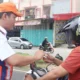 Sosialisasi disiplin lalu lintas di jalur kereta api oleh KAI Divre II Sumbar. (dok. Humas KAI)