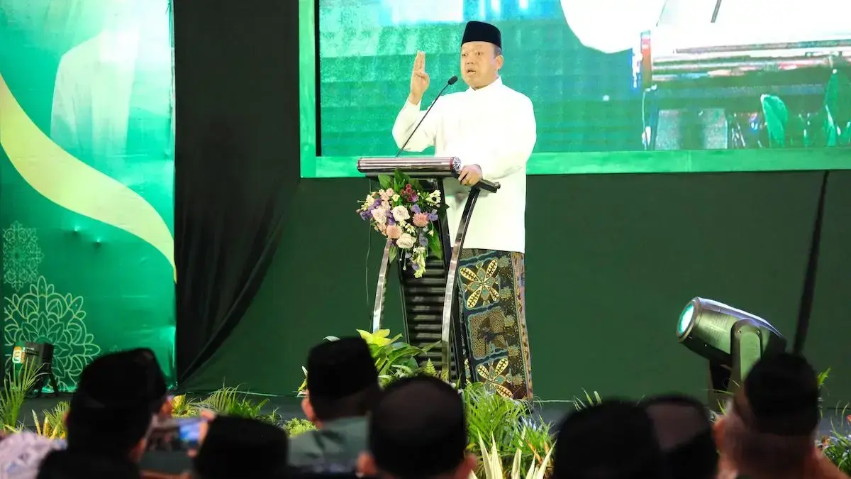 Menteri Nusron hadir di Hari Jadi Nadhlatul Wathan. (dok. ATR/BPN)
