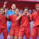 Penggawa timnas futsal putri Indonesia berselebrasi merayakan gol pada laga melawan Bahrain yang diakhiri dengan skor 5-1 pada laga terakhir Grup C Piala Asia Futsal Putri 2025 di Hohhot Sports Centre, Hohhot, China, Minggu (11/5/2025). (ANTARA/HO-Federasi Futsal Indonesia)