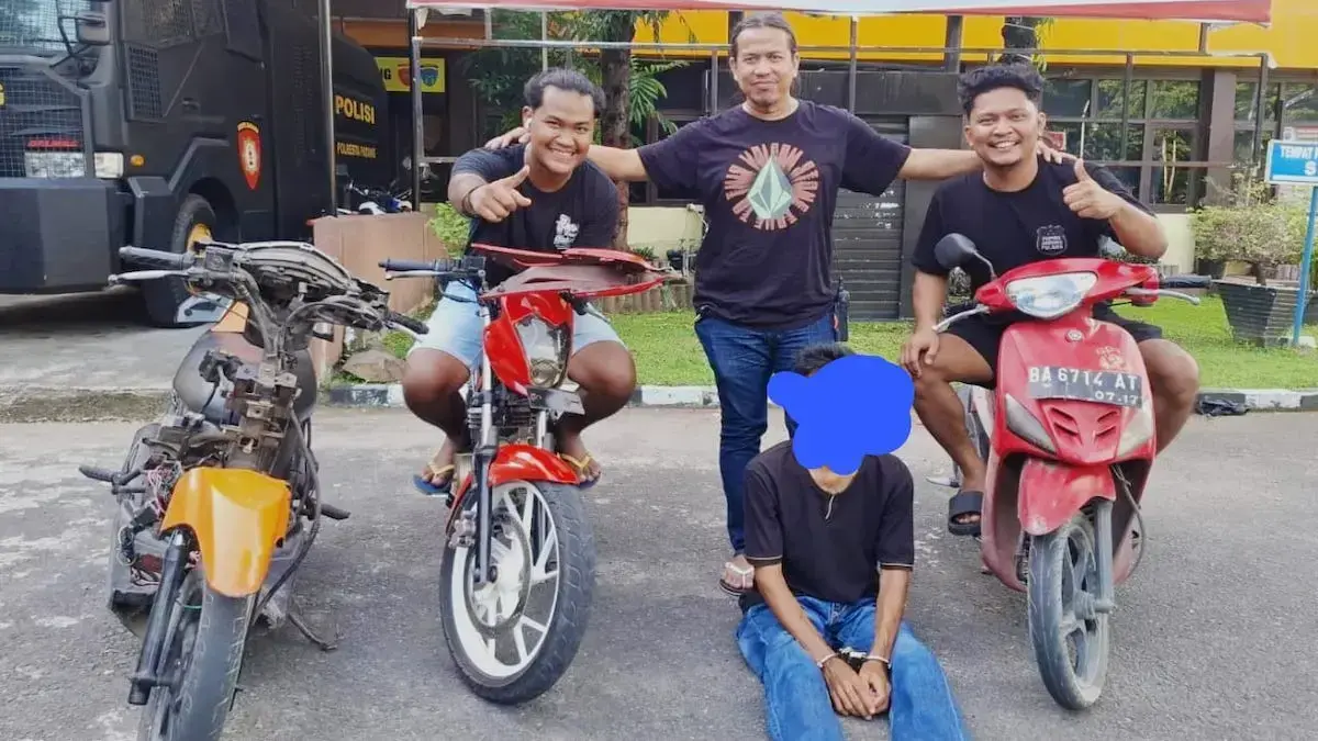 Tim Klewang tangkap pencuri motor di Padang. (dok. istimewa)