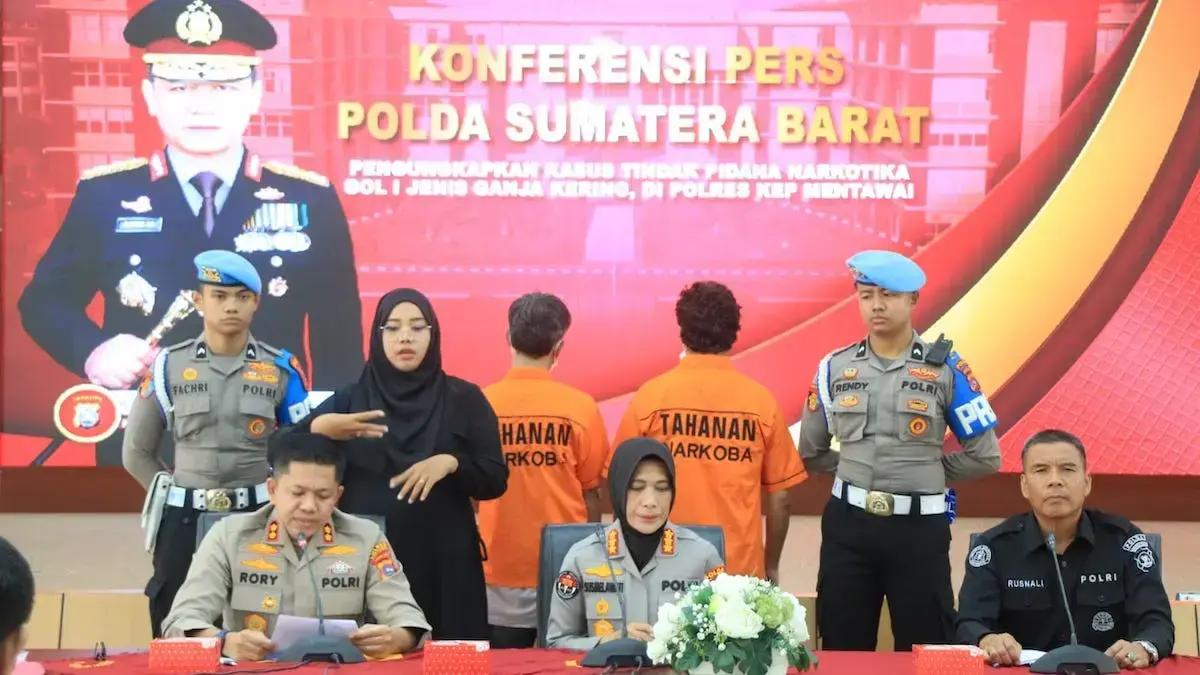 WNA Brasil diamankan Polda Sumbar karena penyalahgunaan narkoba. (dok. istimewa)