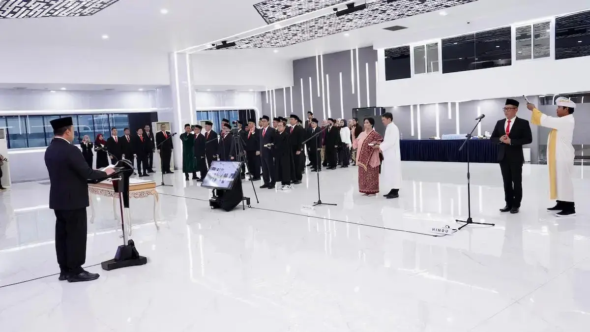 Pelantikan pejabat struktural di ATRBPN. (dok. istimewa)