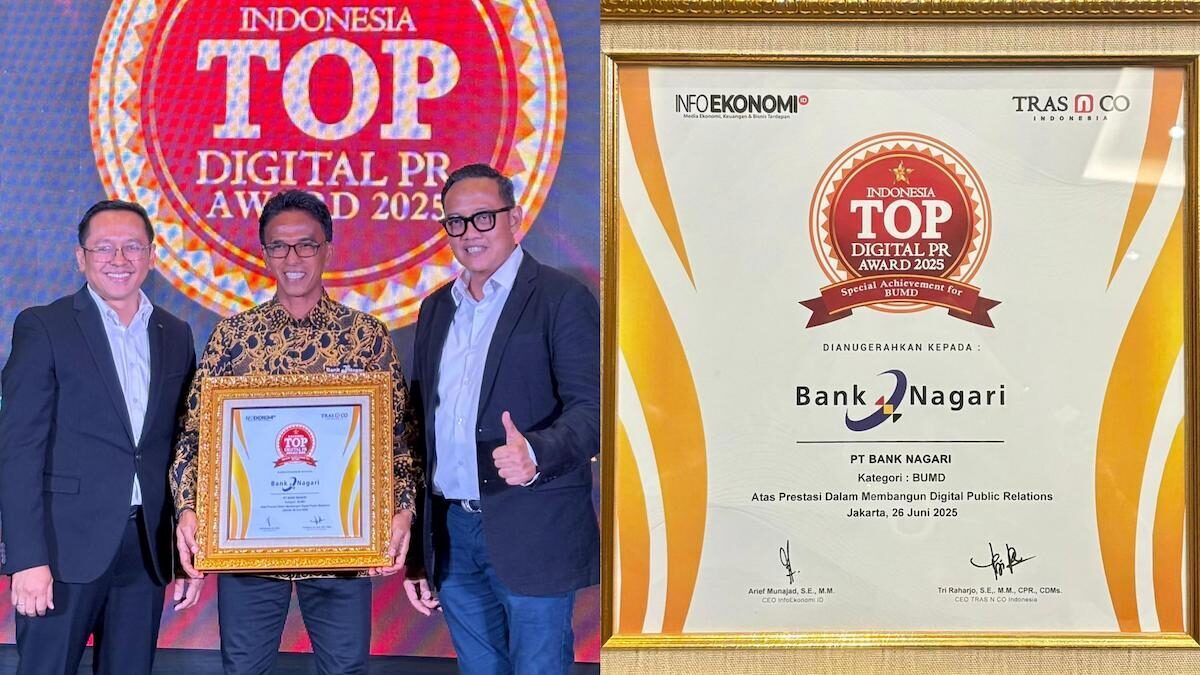 Bank Nagari raih Top Digital Public Relations 2025. (dok. istimewa)
