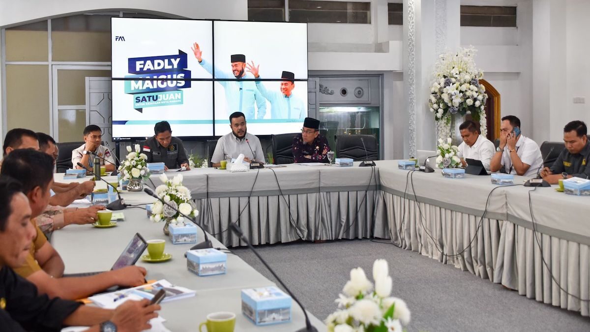 Rapat koordinasi (rakor) proyek normalisasi sungai Batang Kandis. (dok. Prokopim)