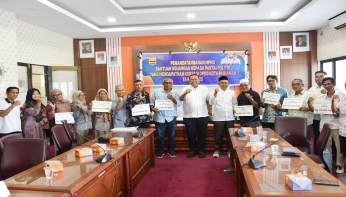 Pemko Pariaman Salurkan Rp925 Juta untuk Partai Politik di DPRD