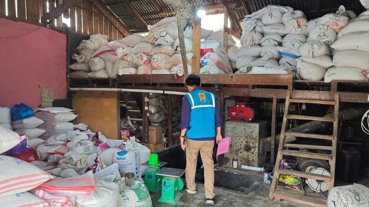 Petugas PLN mengecek kesiapan huller yang akan dielektrifikasi. (dok. Humas)