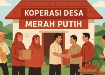 ilustrasi Koperasi Desa (Kopdes) Merah Putih. (dok. dibuat dengan AI)