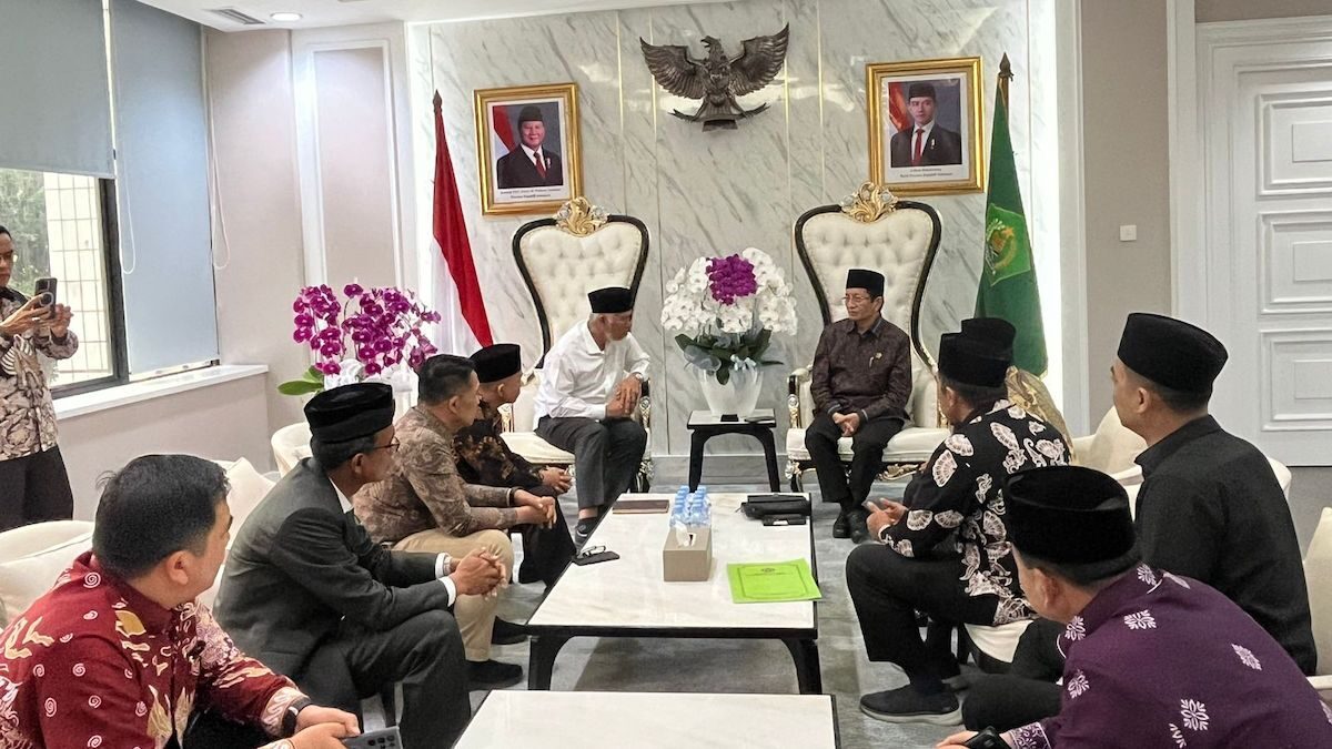 Gubernur Mahyeldi bertemu Menag Nazaruddin Umar. (dok. adpsb)