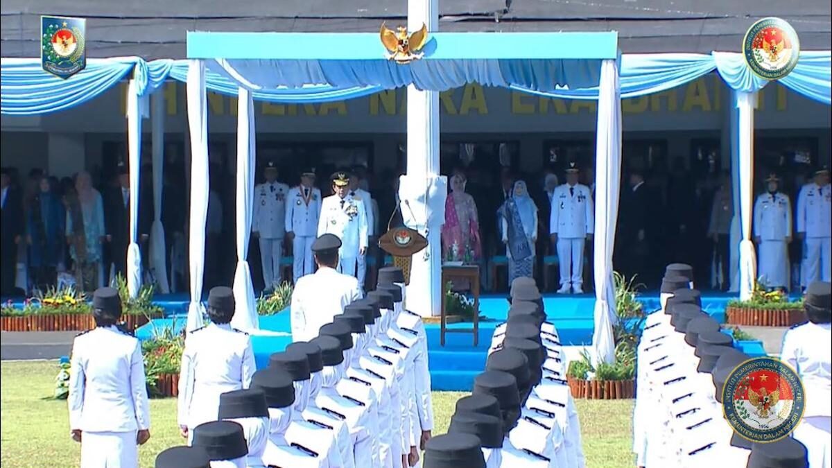Gubernur Mahyeldi hadir di pelantikan Pamong Praja Muda. (dok. istimewa)