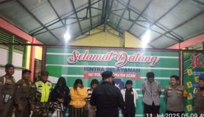 Satpol PP Agam Jaring Pasangan Tak Resmi dan Pemandu Karaoke dalam Razia Pekat