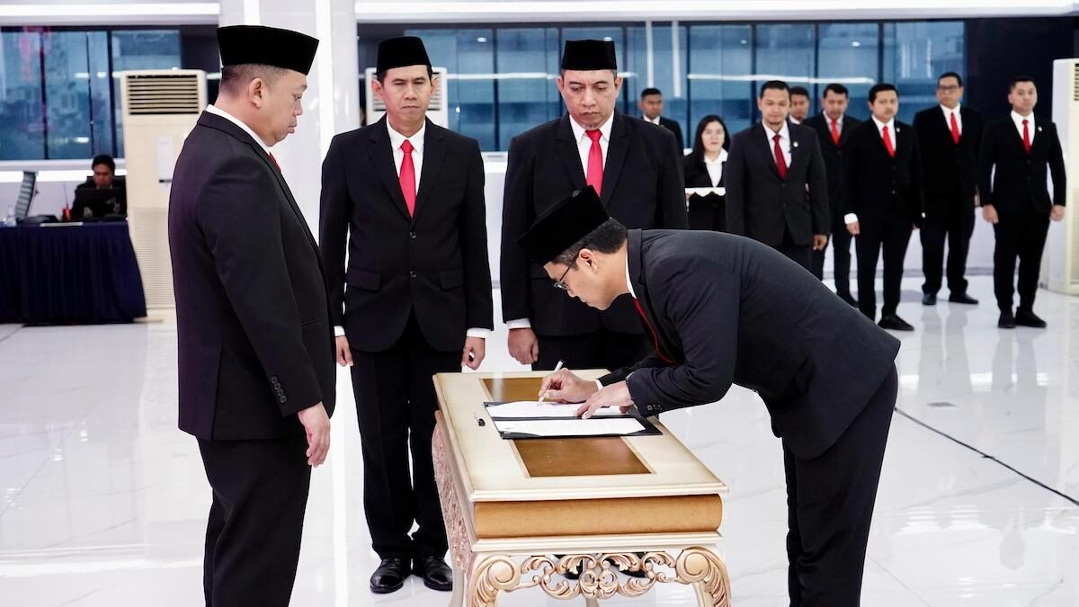 Menteri Nusron lantik pejabat baru eselon II Kementerian ATR/BPN. (dok. istimewa)
