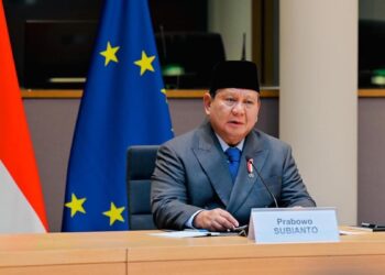 Presiden Prabowo saat pertemuan dengan Uni Eropa. (dok. PCO)