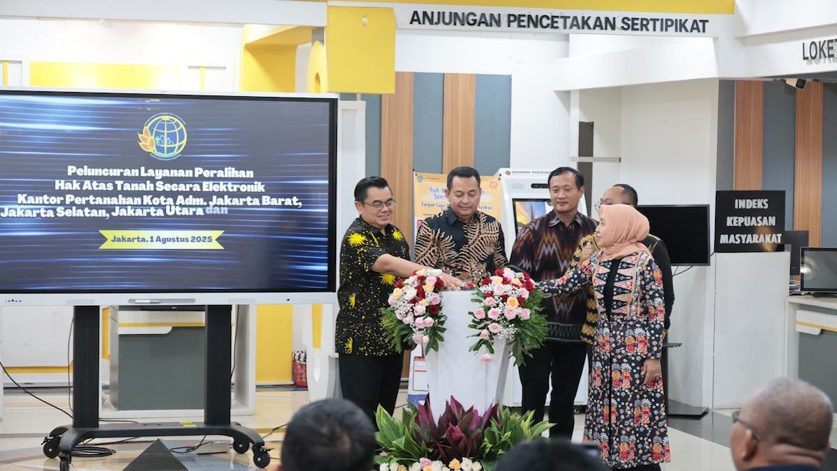 Kanwil Pertanahan DKI Jakarta luncurkan peralihan hak atas tanah secara elektronik. (dok. istimewa)
